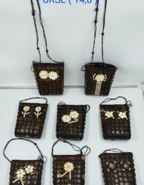 7x16 COCONUT BEADS PURSE